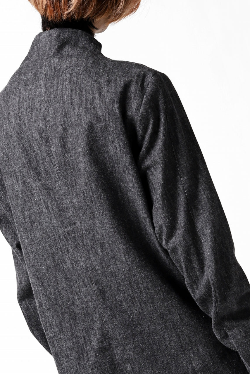 Hannibal. Stand Collar Shirt / Jorma 126. (SHADOW) - Image 12