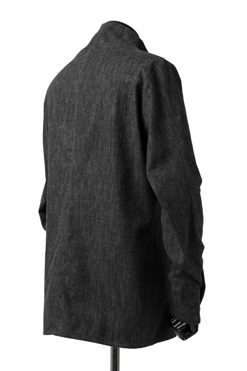 Hannibal. Stand Collar Shirt / Jorma 126. (SHADOW) - Image 18