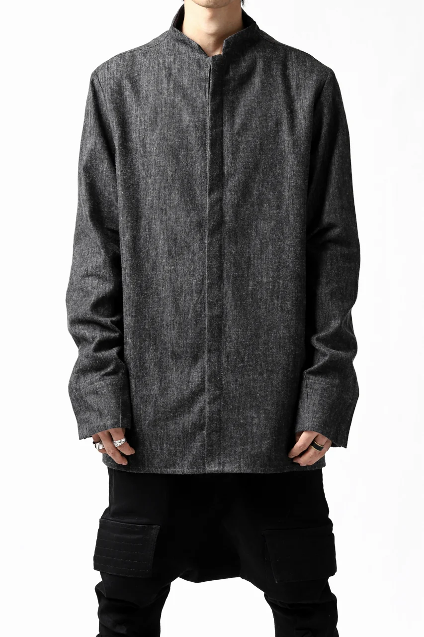 Hannibal. Stand Collar Shirt / Jorma 126. (SHADOW) - Image 2