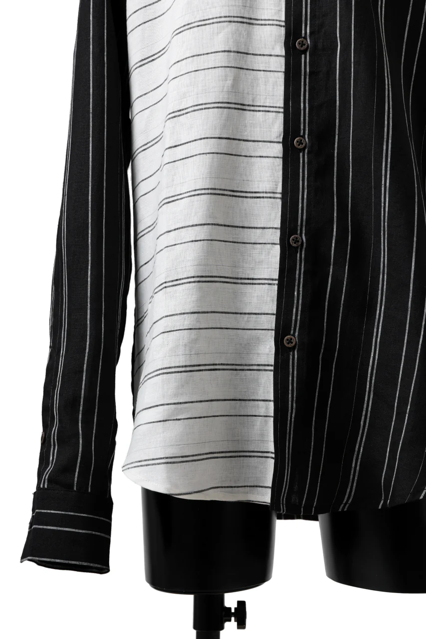 Hannibal. Switch Panel Shirt / Jannic 127. (BLACK×WHITE) - Image 10