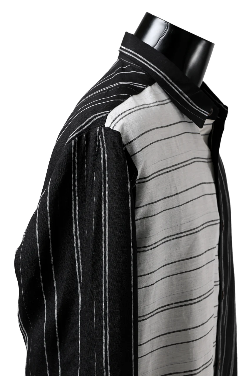 Hannibal. Switch Panel Shirt / Jannic 127. (BLACK×WHITE) - Image 16
