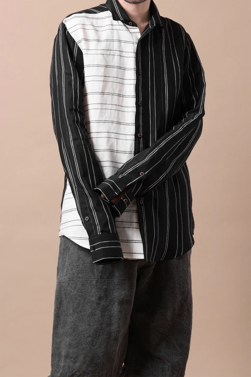 Hannibal. Switch Panel Shirt / Jannic 127. (BLACK×WHITE) - Image 19