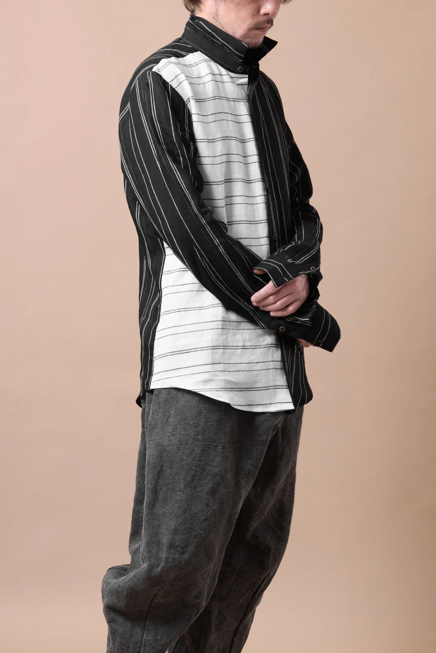 Hannibal. Switch Panel Shirt / Jannic 127. (BLACK×WHITE) - Image 20