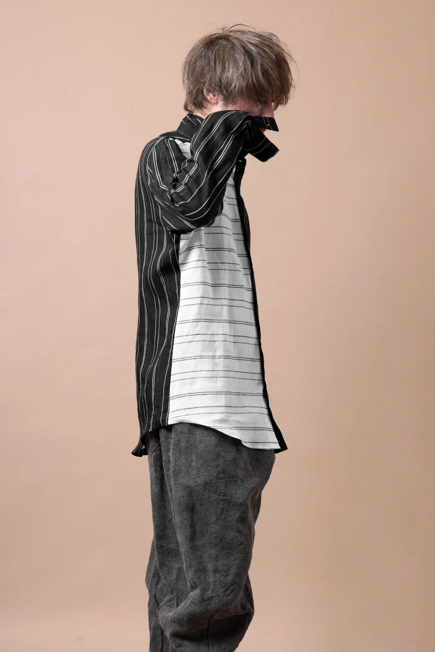 Hannibal. Switch Panel Shirt / Jannic 127. (BLACK×WHITE) - Image 21