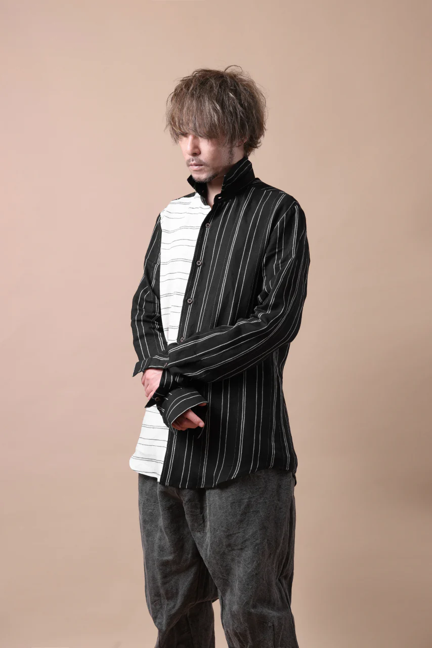 Hannibal. Switch Panel Shirt / Jannic 127. (BLACK×WHITE) - Image 23