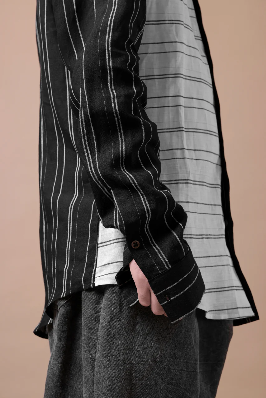 Hannibal. Switch Panel Shirt / Jannic 127. (BLACK×WHITE) - Image 28