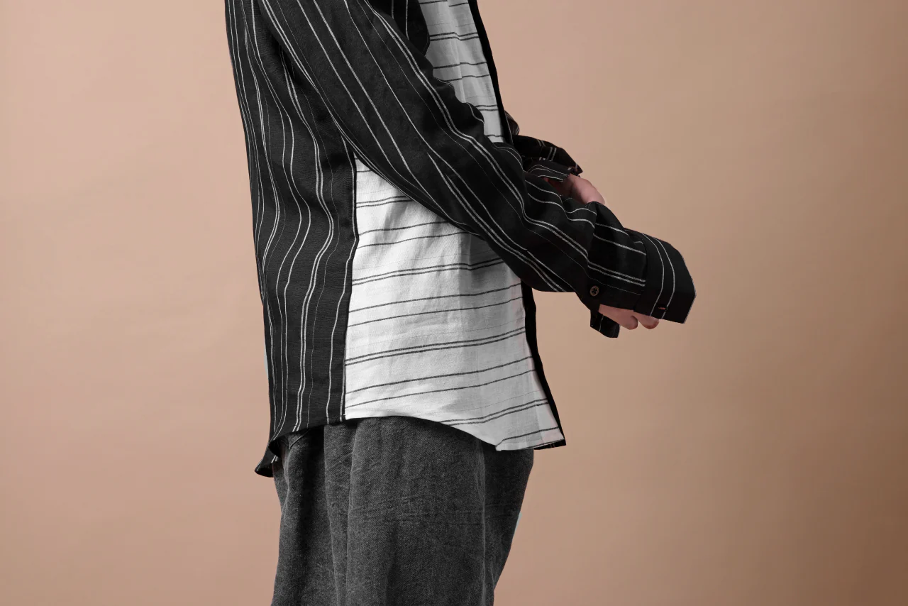 Hannibal. Switch Panel Shirt / Jannic 127. (BLACK×WHITE) - Image 31