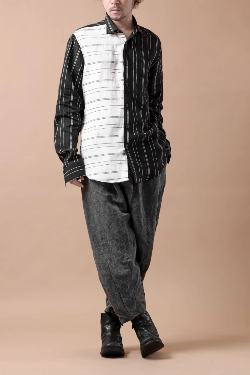 Hannibal. Switch Panel Shirt / Jannic 127. (BLACK×WHITE) - Image 32
