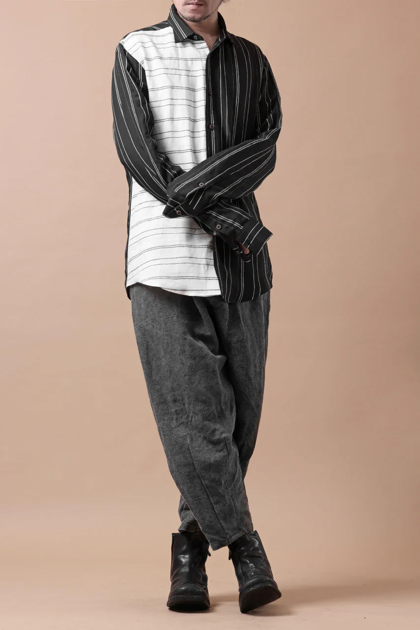 Hannibal. Switch Panel Shirt / Jannic 127. (BLACK×WHITE) - Image 33