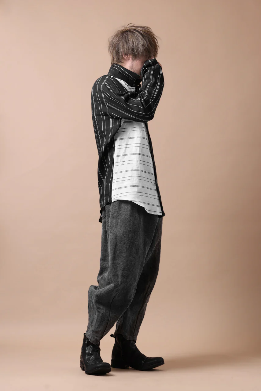 Hannibal. Switch Panel Shirt / Jannic 127. (BLACK×WHITE) - Image 35
