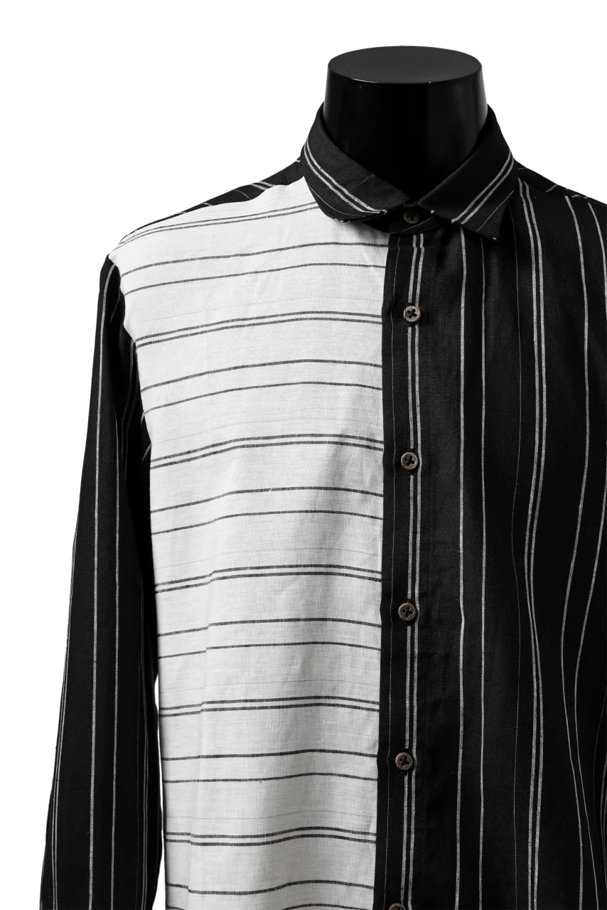 Hannibal. Switch Panel Shirt / Jannic 127. (BLACK×WHITE) - Image 6