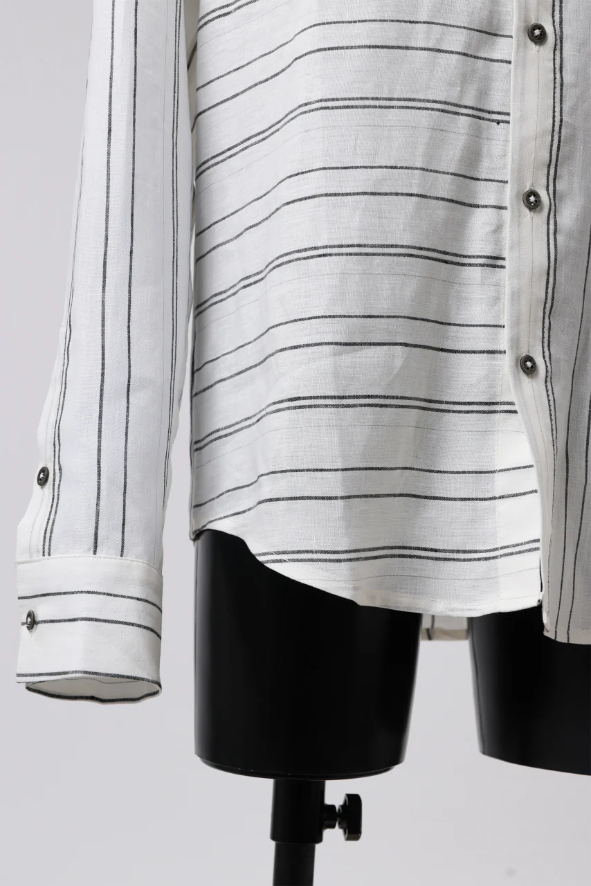 Hannibal. Switch Panel Shirt / Jannic 127. (WHITE STRIPED) - Image 10