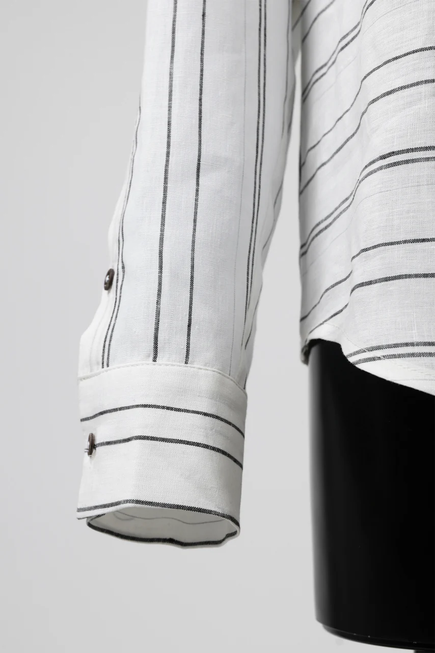 Hannibal. Switch Panel Shirt / Jannic 127. (WHITE STRIPED) - Image 11