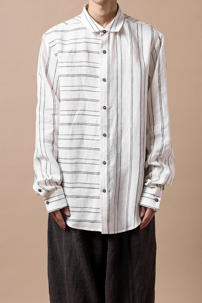 Hannibal. Switch Panel Shirt / Jannic 127. (WHITE STRIPED) - Image 20