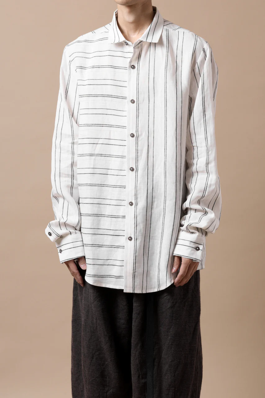 Hannibal. Switch Panel Shirt / Jannic 127. (WHITE STRIPED) - Image 21