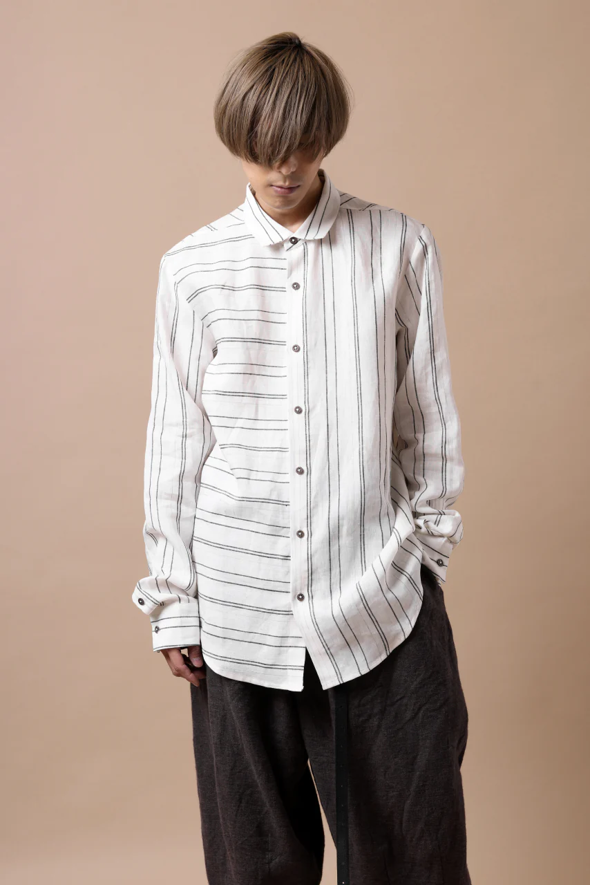 Hannibal. Switch Panel Shirt / Jannic 127. (WHITE STRIPED) - Image 30