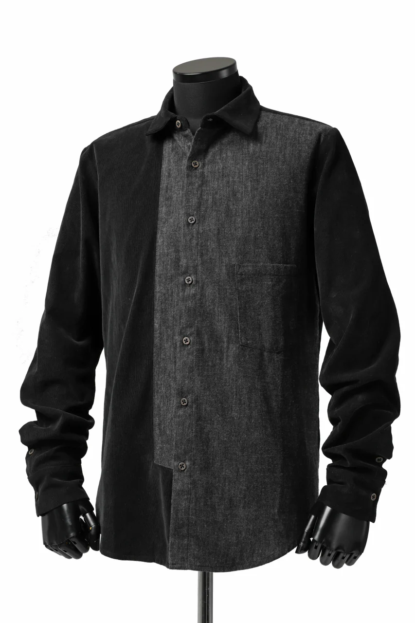 Hannibal. Switching Panel Shirt / Jimmy 125. (JET BLACK) - Image 3