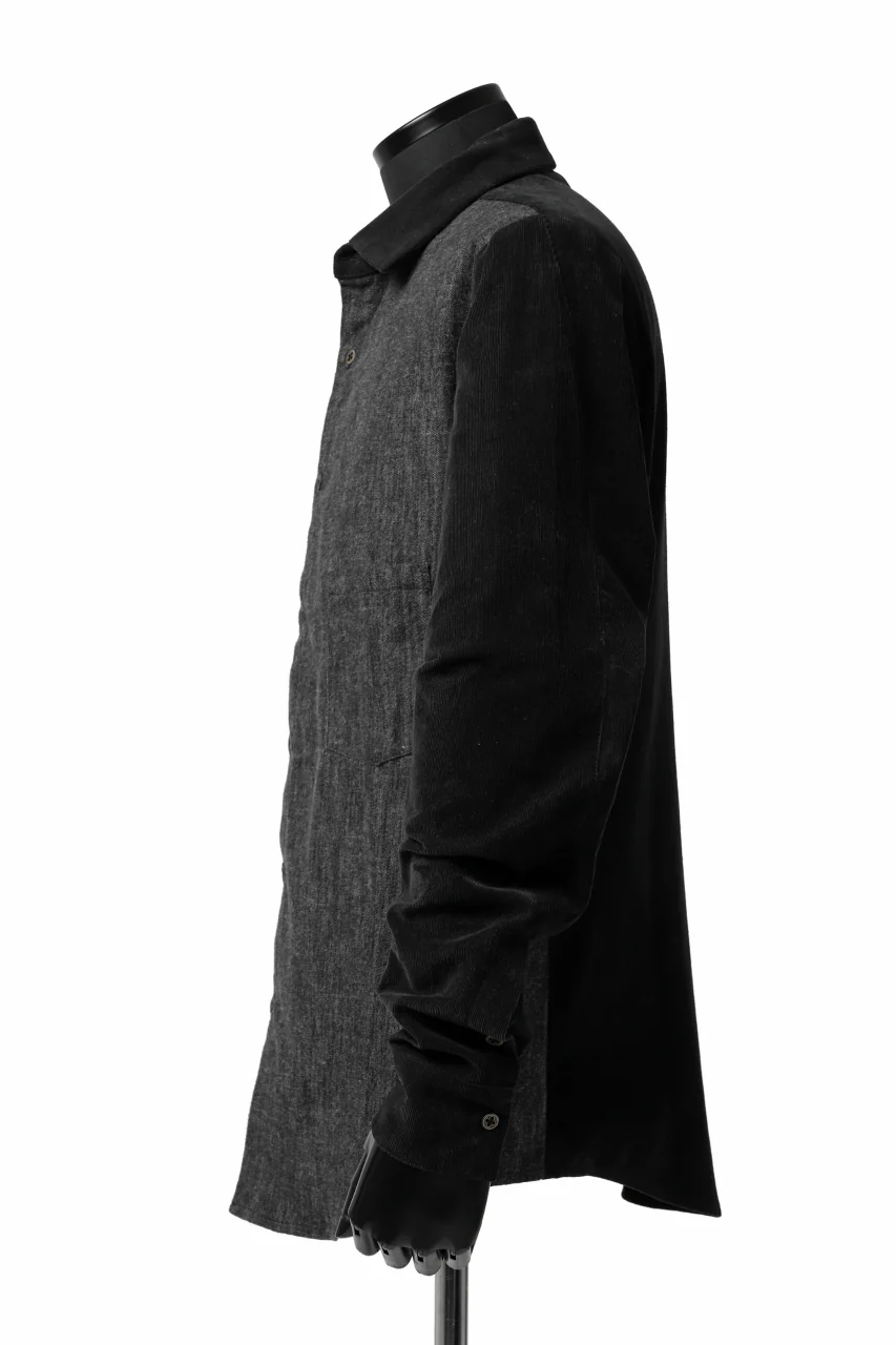Hannibal. Switching Panel Shirt / Jimmy 125. (JET BLACK) - Image 4