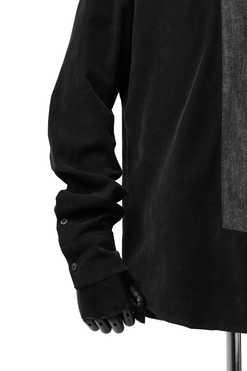 Hannibal. Switching Panel Shirt / Jimmy 125. (JET BLACK) - Image 7