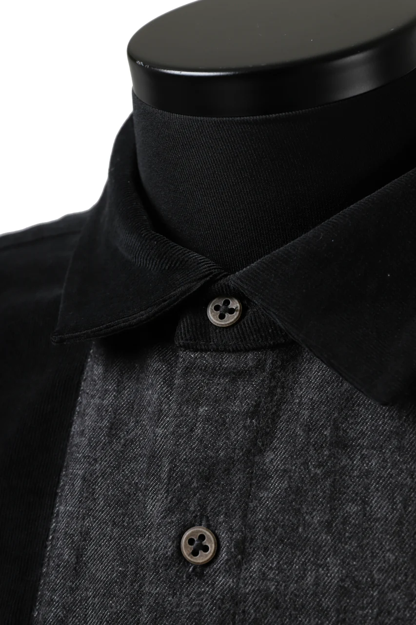 Hannibal. Switching Panel Shirt / Jimmy 125. (JET BLACK) - Image 9
