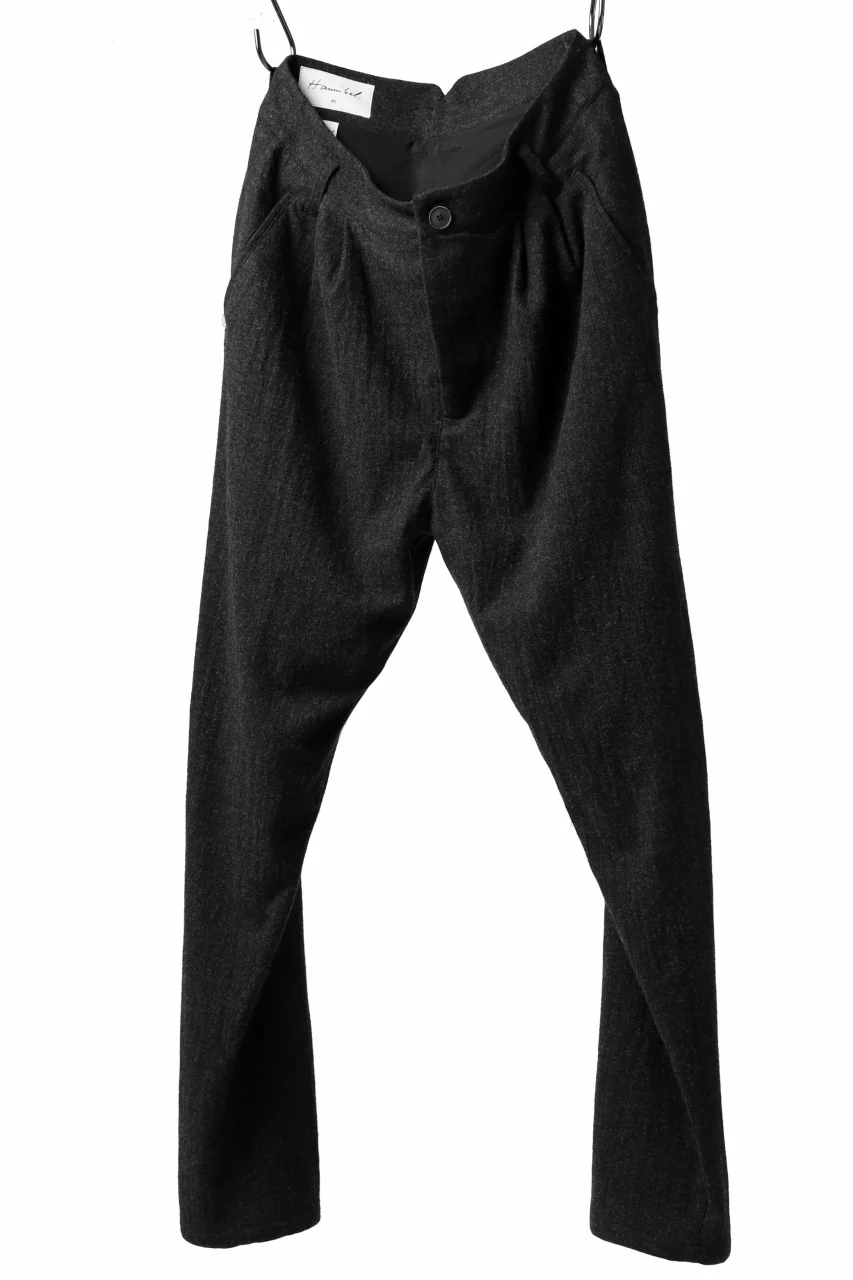 Hannibal. Wool Tapered Trousers / Heere 200. (SLATE) - Image 2