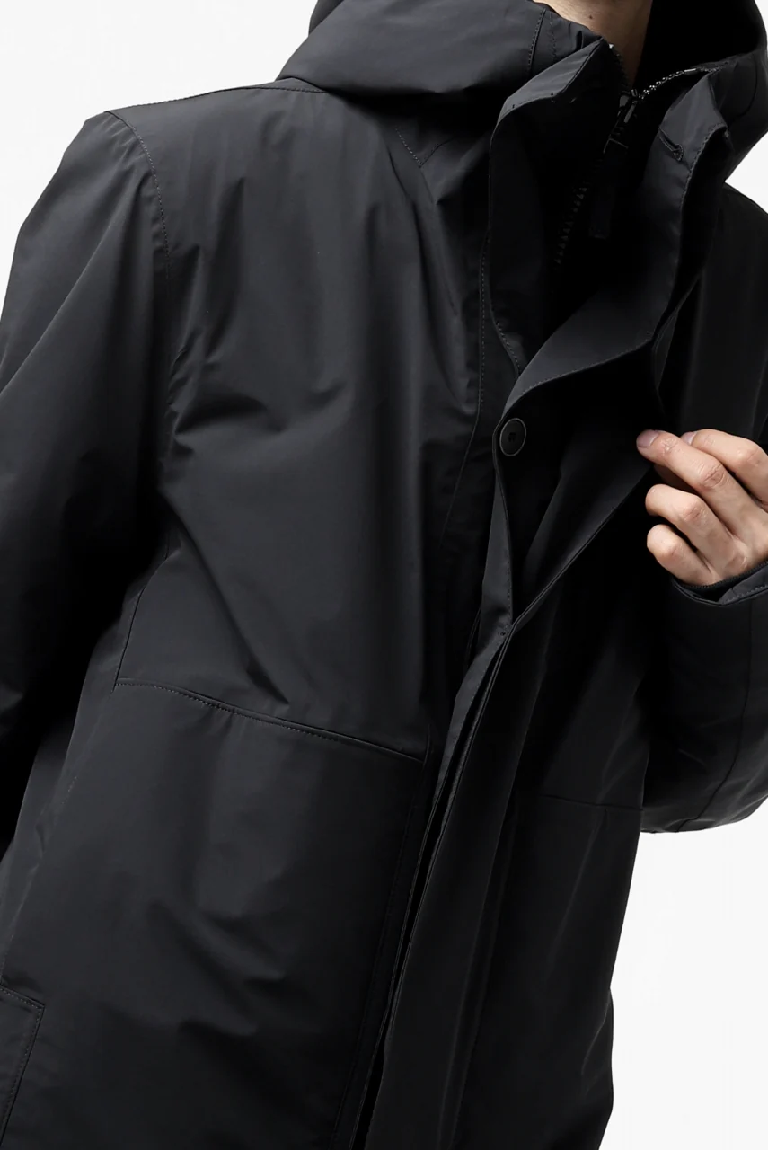 Hannibal. Waterproof Hoodie Jacket / Reyk 105. Thermore® (MAT BLACK) - Image 61