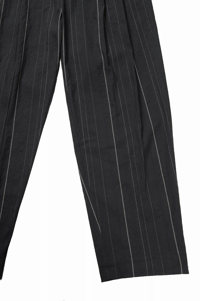 Hannibal. Wide Pleated Trousers / Homer 222. (BLACK CHALK STRIPED) - Image 8