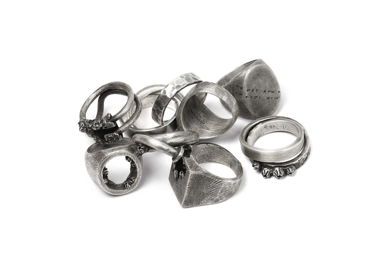 Holzpuppe Barnacle Deficiency Square Mark Silver Ring (BR-518) - Image 13