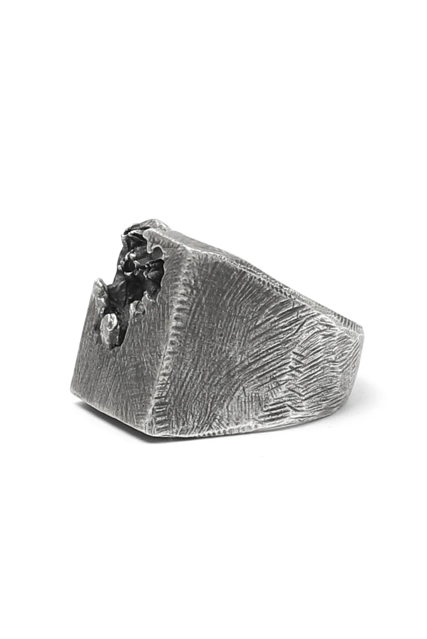Holzpuppe Barnacle Deficiency Square Mark Silver Ring (BR-518) - Image 7