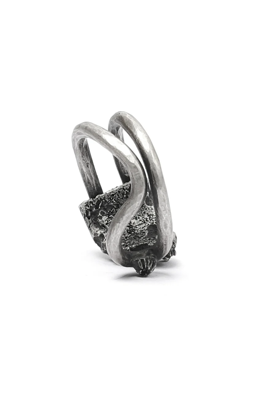 Holzpuppe Barnacle Rusted Clothing Silver Pin Ring (PR-202) - Image 10
