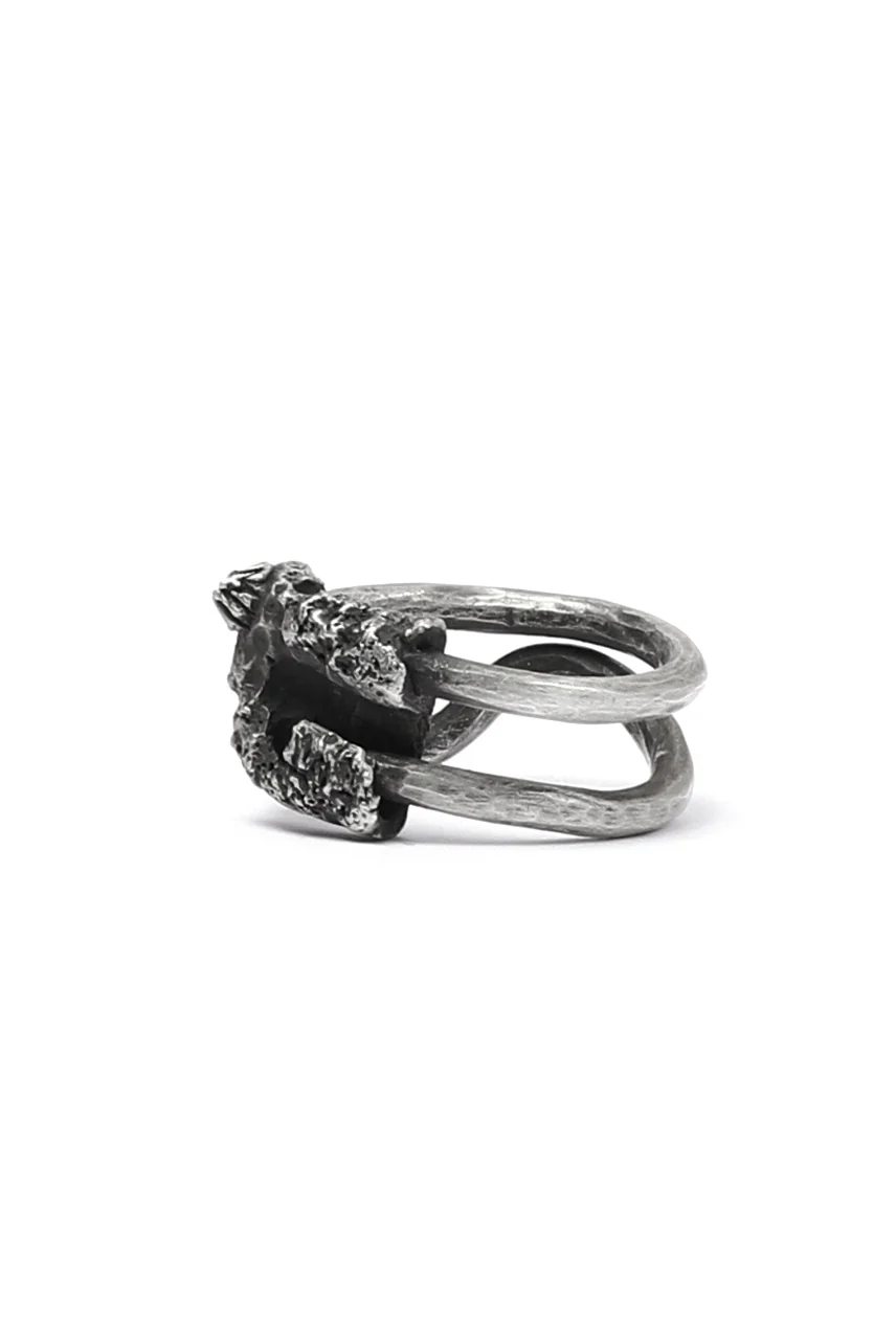 Holzpuppe Barnacle Rusted Clothing Silver Pin Ring (PR-202) - Image 4