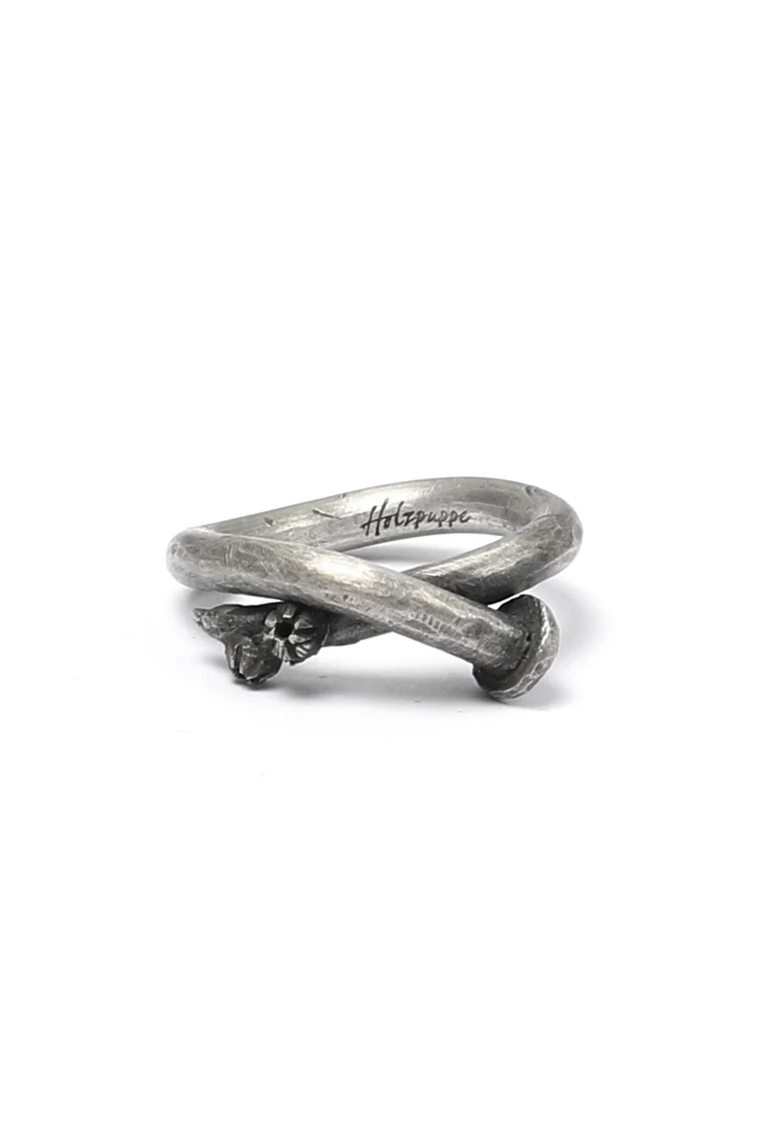 Holzpuppe Barnacle Rusted Nail Silver Ring (PR-213)