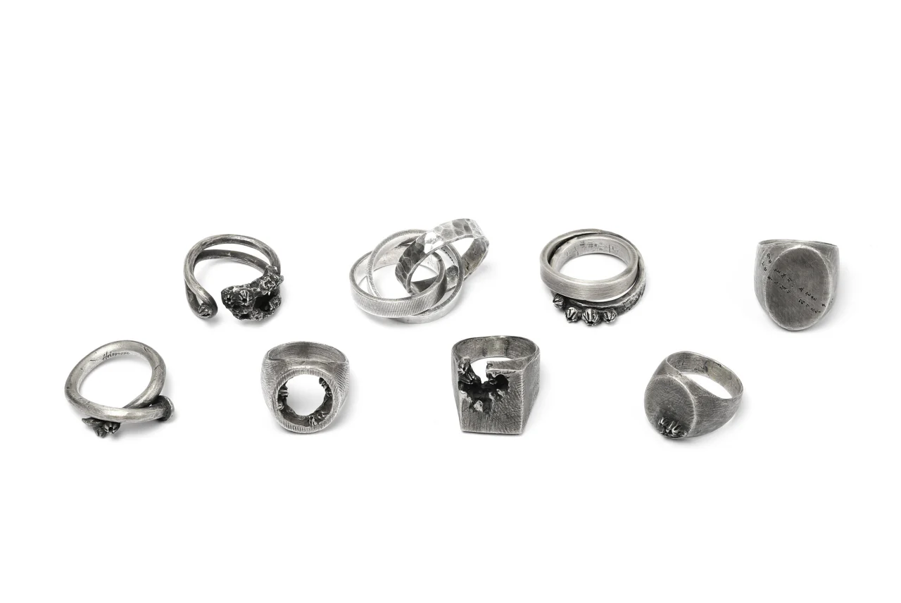 Holzpuppe Barnacle Vertical Oval Silver Ring (BR-519) - Image 13