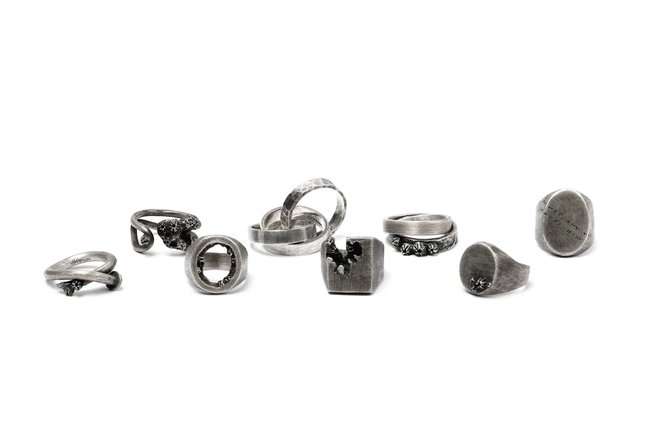Holzpuppe Barnacle Vertical Oval Silver Ring (BR-519) - Image 14