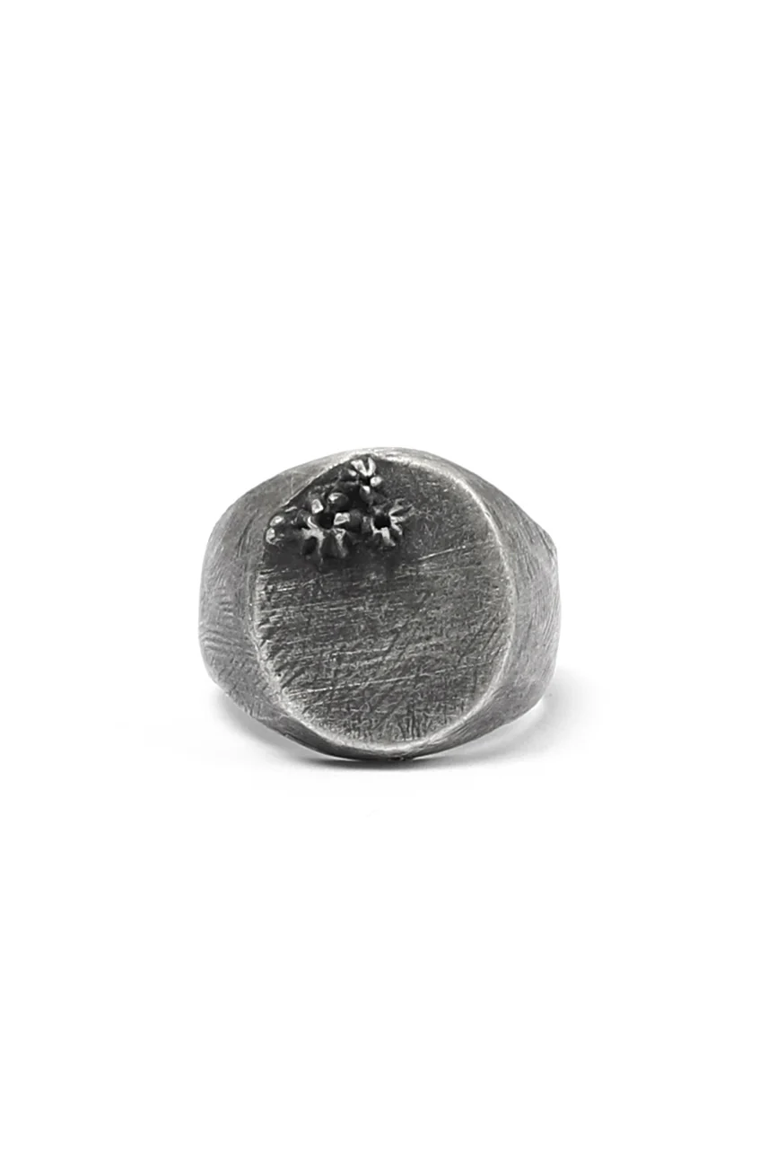 Holzpuppe Barnacle Vertical Oval Silver Ring (BR-519) - Image 3
