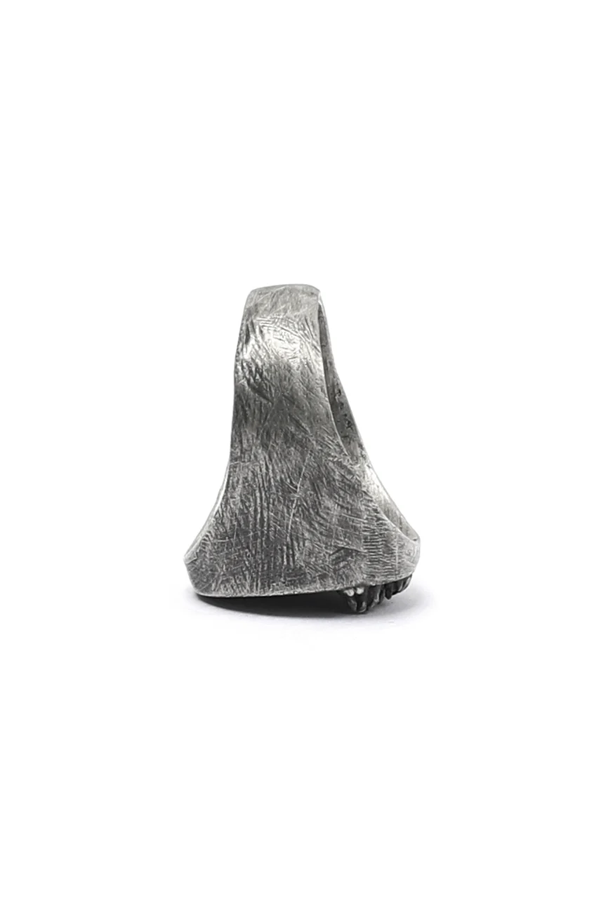 Holzpuppe Barnacle Vertical Oval Silver Ring (BR-519) - Image 9