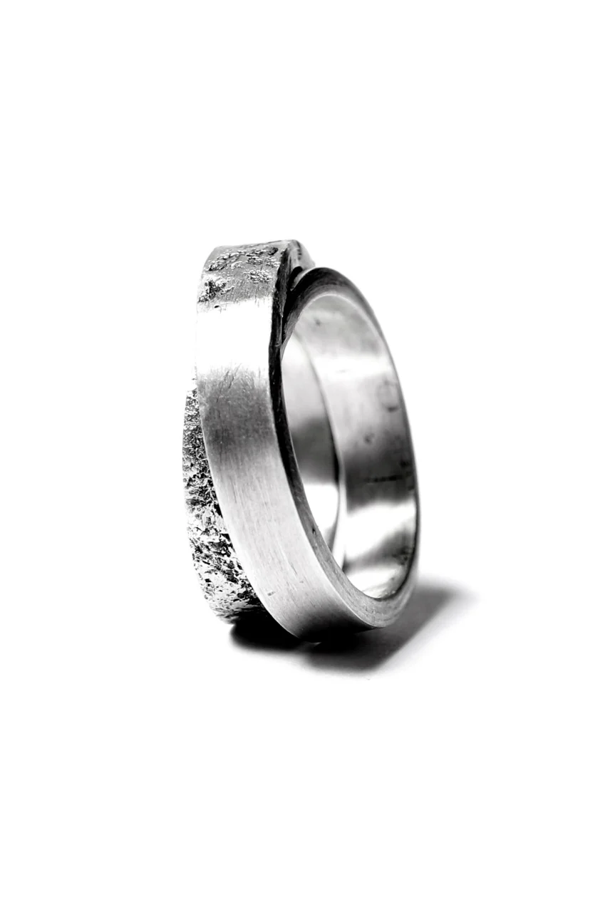 Holzpuppe Double banded Silver ring texture-1 - Image 11