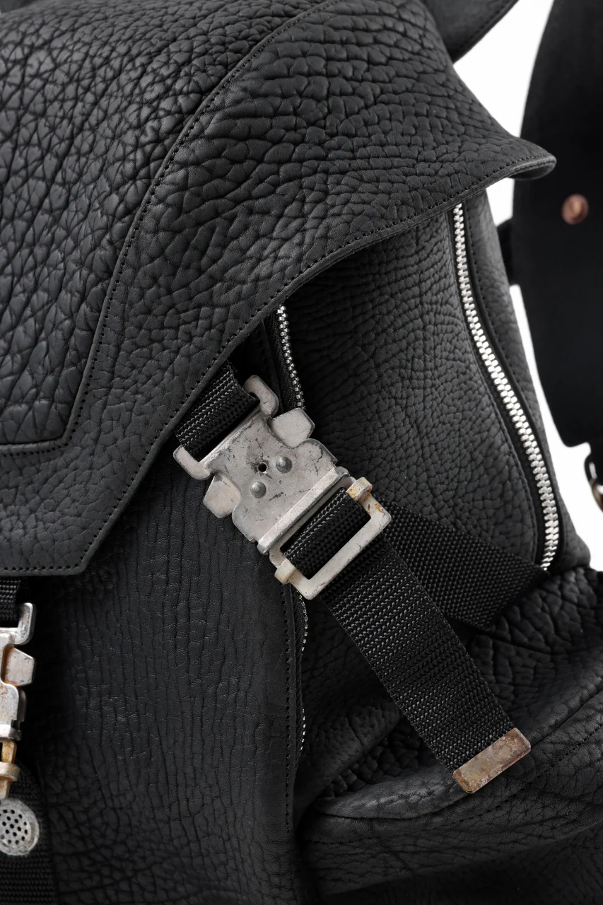 ierib Addiction Rucksack / Rough Bull Leather (BLACK) - Image 13