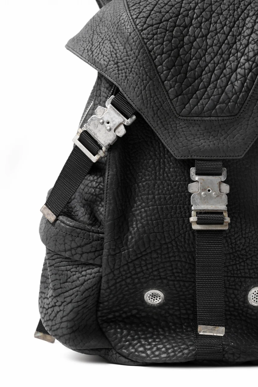 ierib Addiction Rucksack / Rough Bull Leather (BLACK) - Image 15