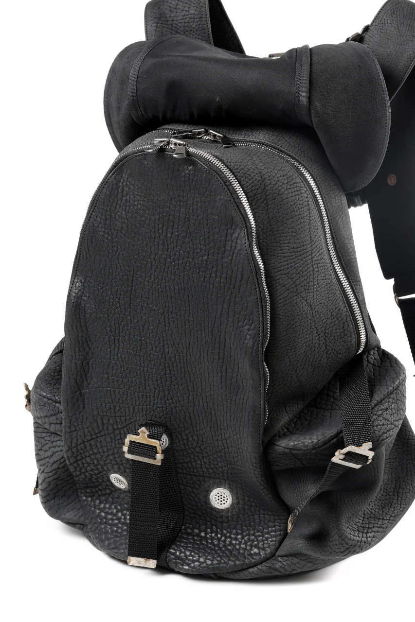 ierib Addiction Rucksack / Rough Bull Leather (BLACK) - Image 16