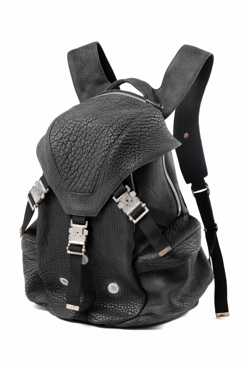 ierib Addiction Rucksack / Rough Bull Leather (BLACK) - Image 2