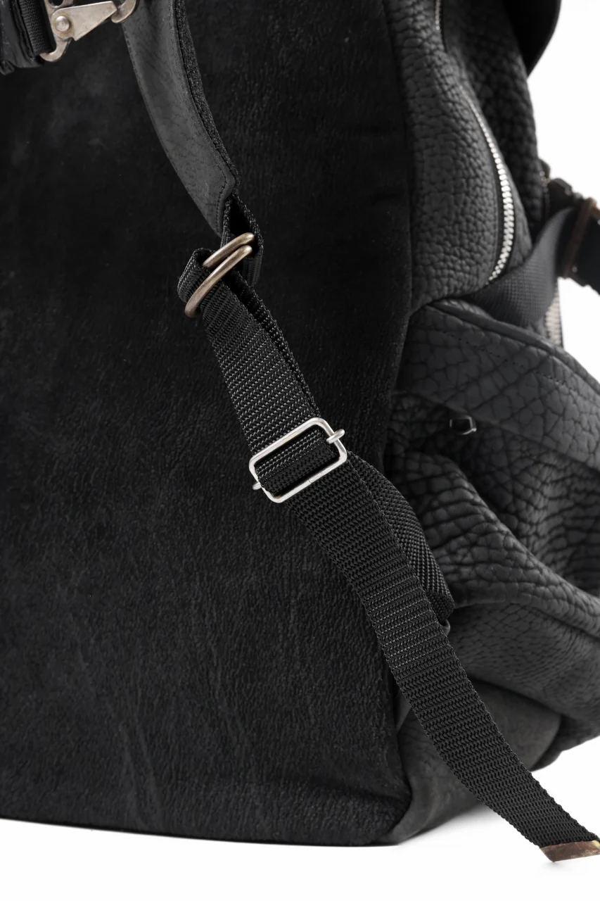 ierib Addiction Rucksack / Rough Bull Leather (BLACK) - Image 23
