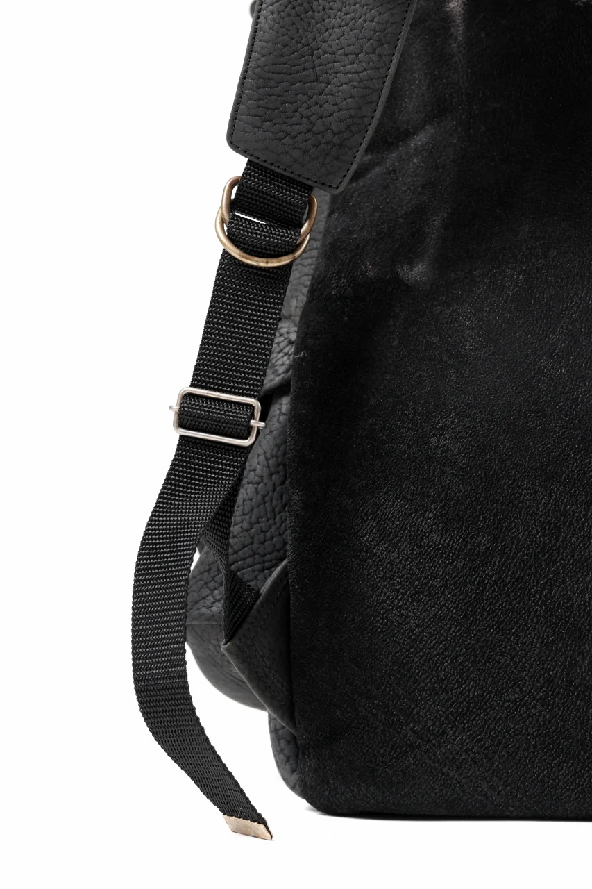 ierib Addiction Rucksack / Rough Bull Leather (BLACK) - Image 24