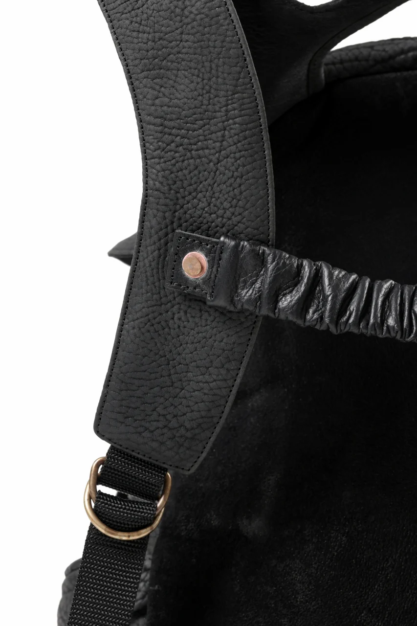 ierib Addiction Rucksack / Rough Bull Leather (BLACK) - Image 26