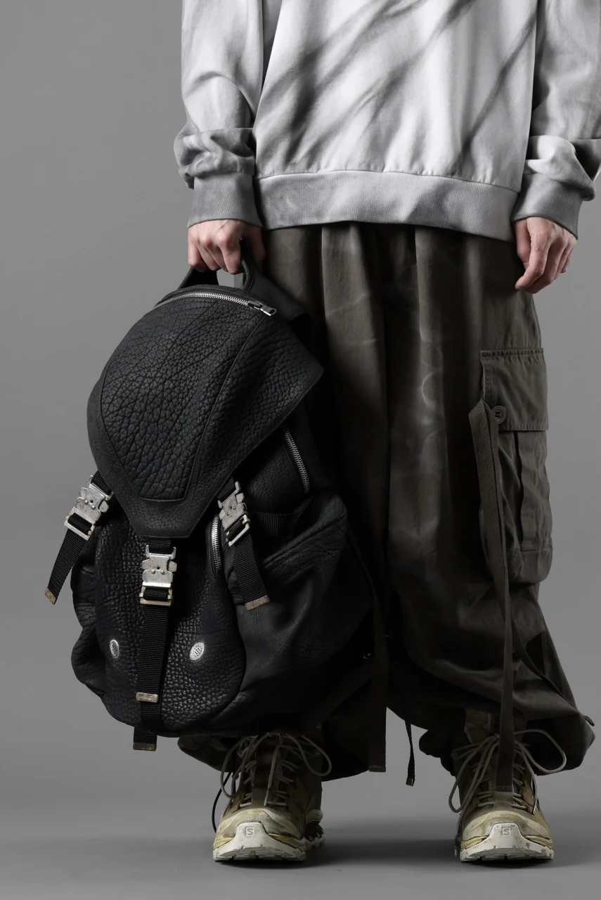 ierib Addiction Rucksack / Rough Bull Leather (BLACK) - Image 31