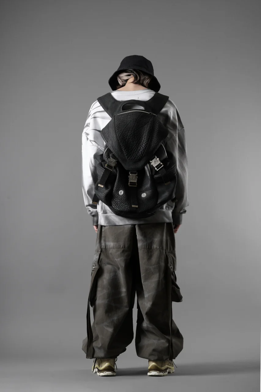 ierib Addiction Rucksack / Rough Bull Leather (BLACK) - Image 35