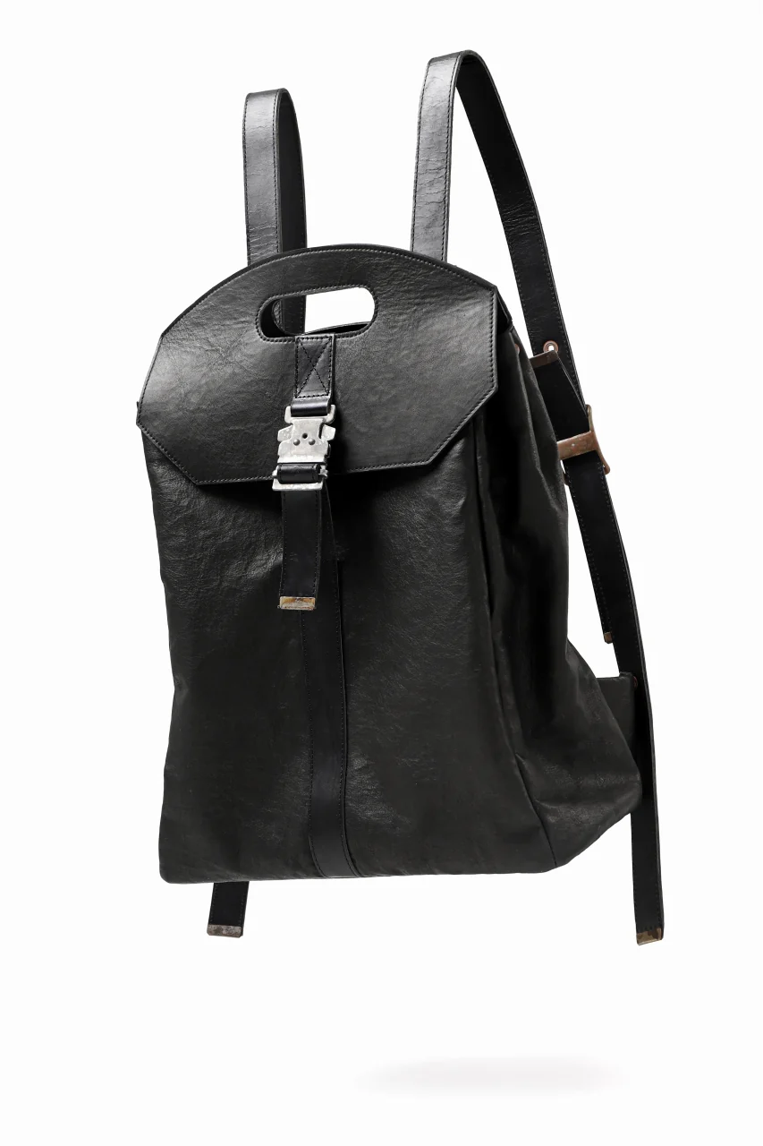 ierib BARK 2WAY HAND RUCKSACK / DYNEEMA Leather (BLACK)