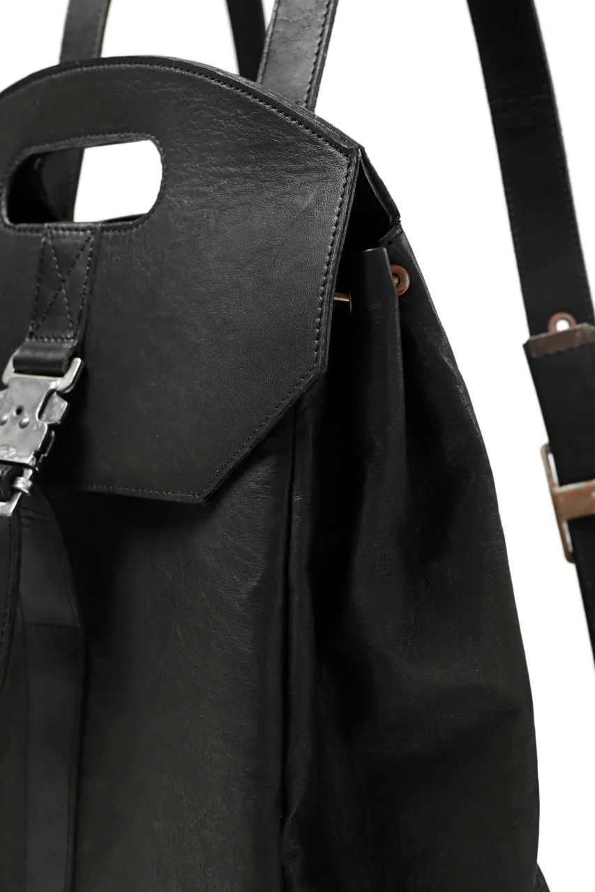 ierib BARK 2WAY HAND RUCKSACK / DYNEEMA Leather (BLACK) - Image 13