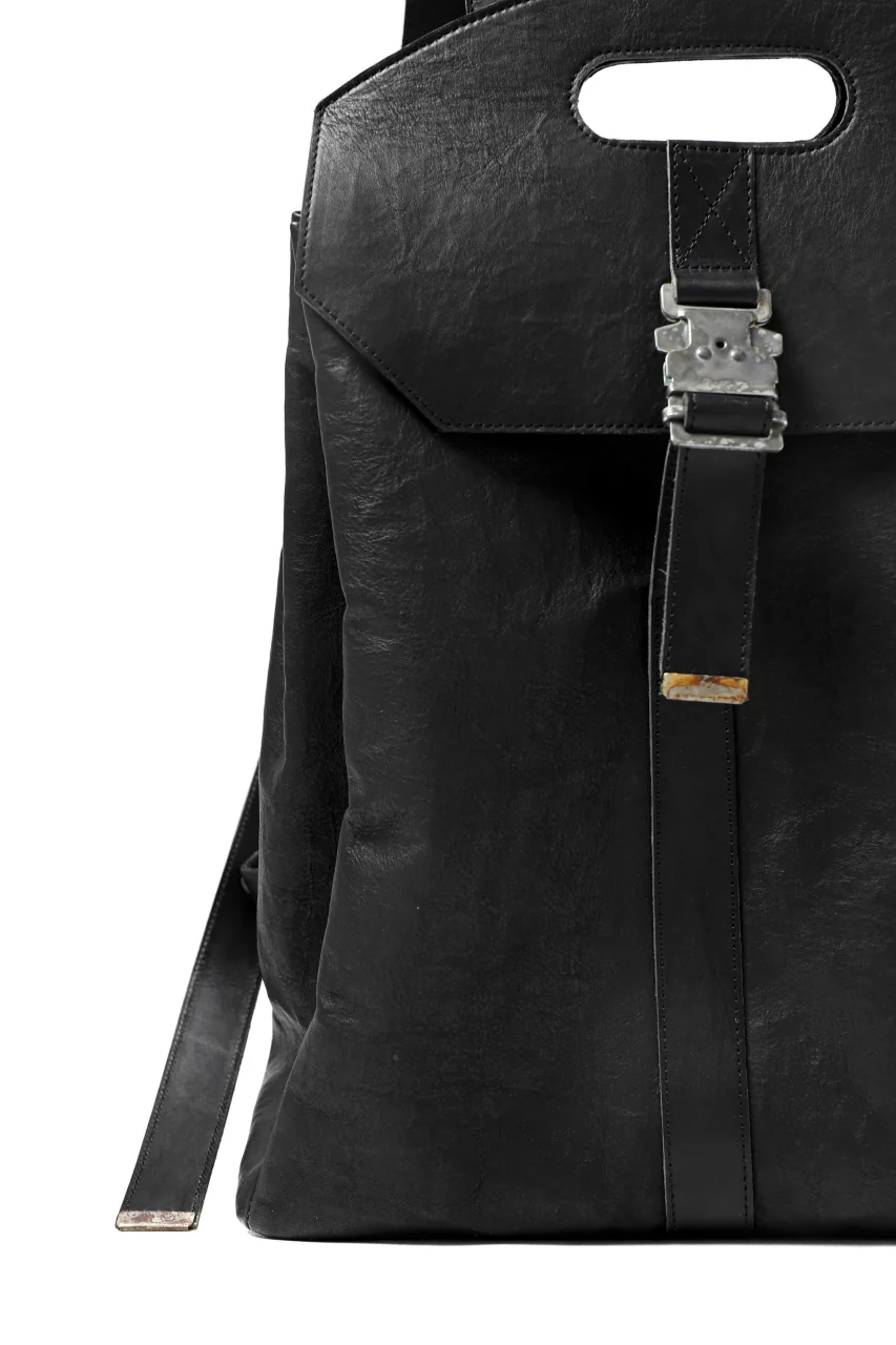ierib BARK 2WAY HAND RUCKSACK / DYNEEMA Leather (BLACK) - Image 7