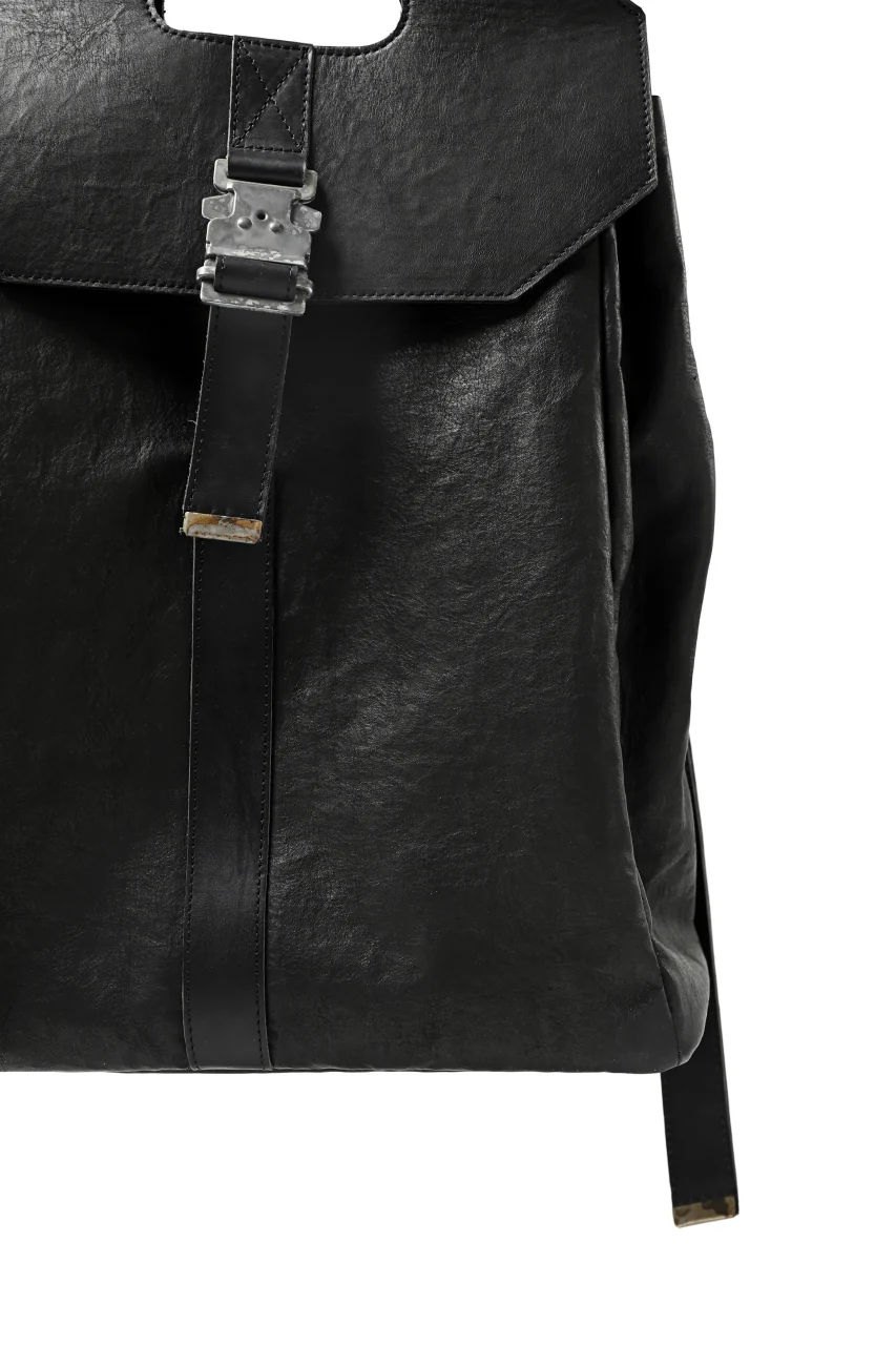 ierib BARK 2WAY HAND RUCKSACK / DYNEEMA Leather (BLACK) - Image 9